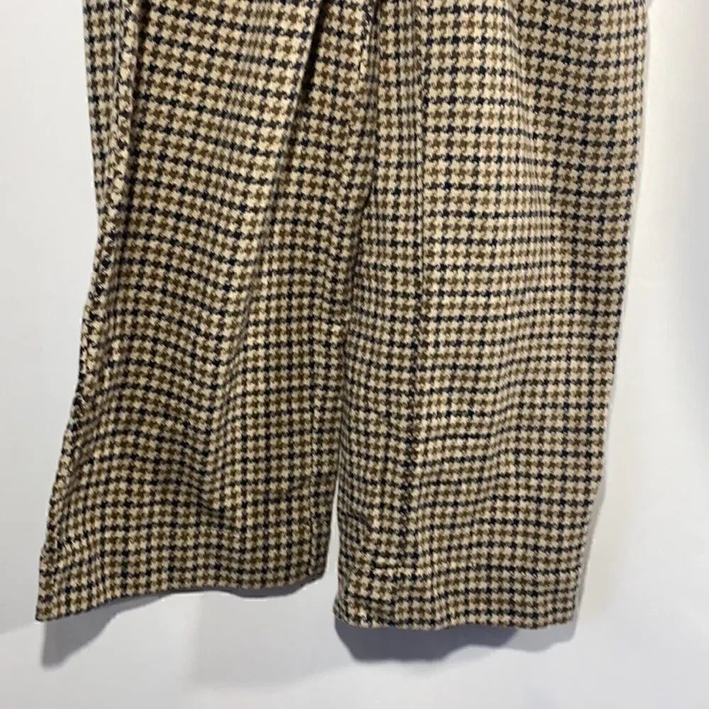FREE PEOPLE MARYAM HOUNDSTOOTH PAPER-BAG SLACKS - Picture 7 of 14